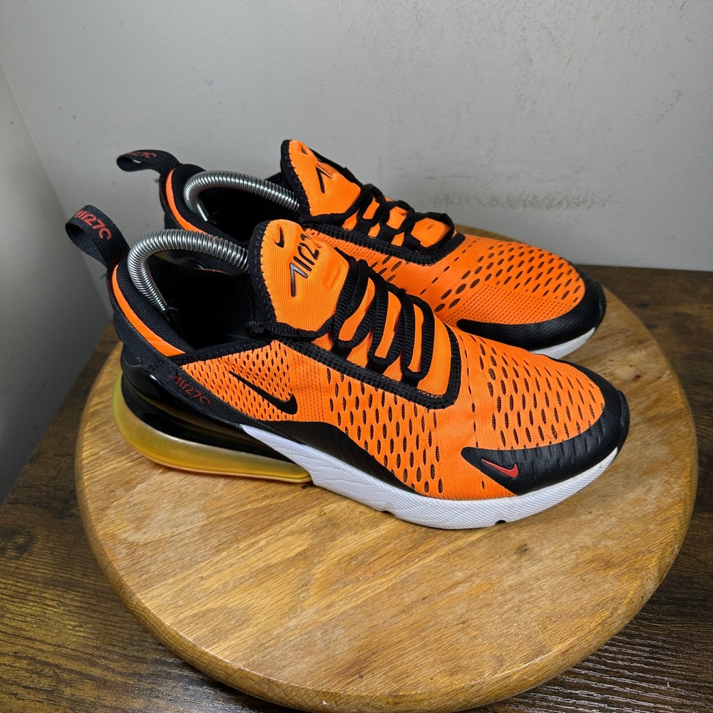 Nike Air Max 270 Total Orange Black Mens Running Shoes BV2517-800 Size 7.5